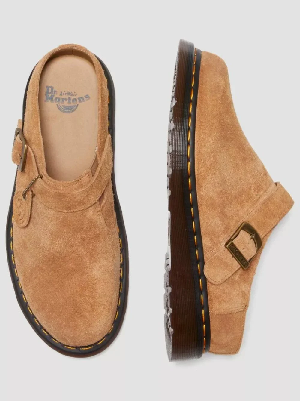 Dr. Martens Men's Size 5 - Isham Desert Oasis Suede Mules Slip-On Shoes